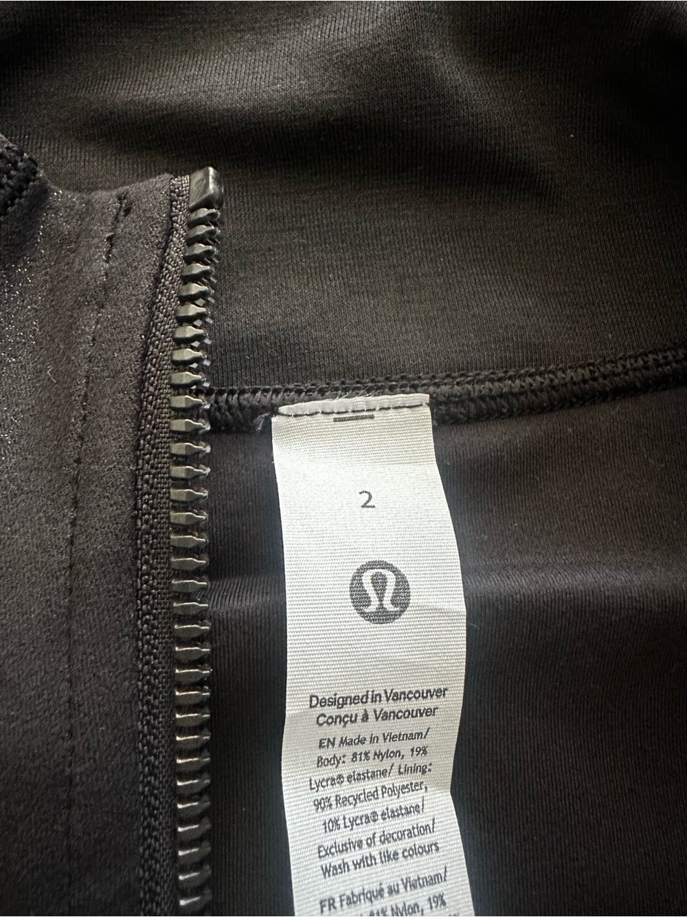 lululemon athletica Black Fitted Zip-Up Jacket - Picture 2 of 4